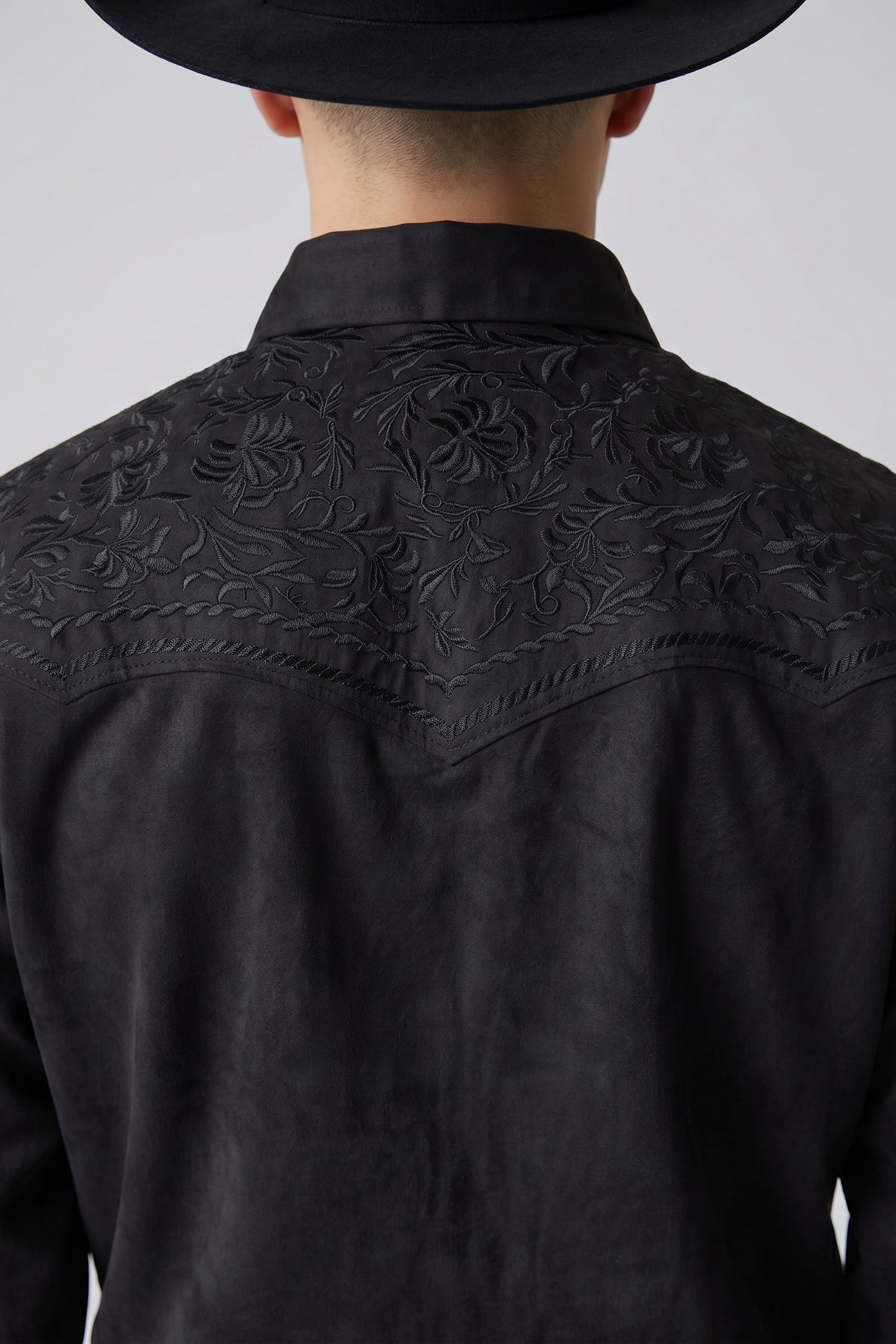 Camisa Flores Negro Negro