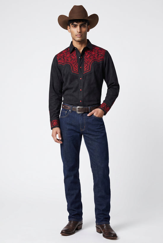 Camisa Flores Negra Roja: Estilo y Versatilidad para Cada Ocasión