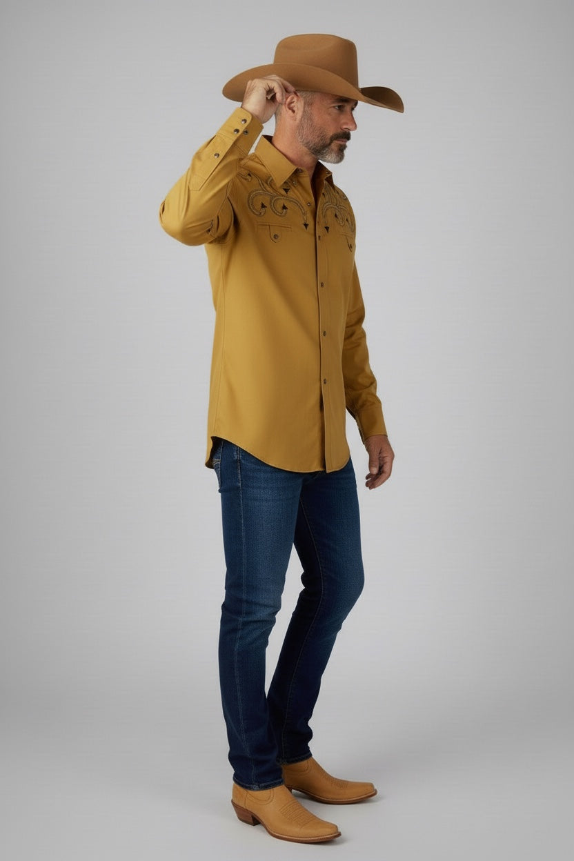 Camisa Hiedra Mostaza