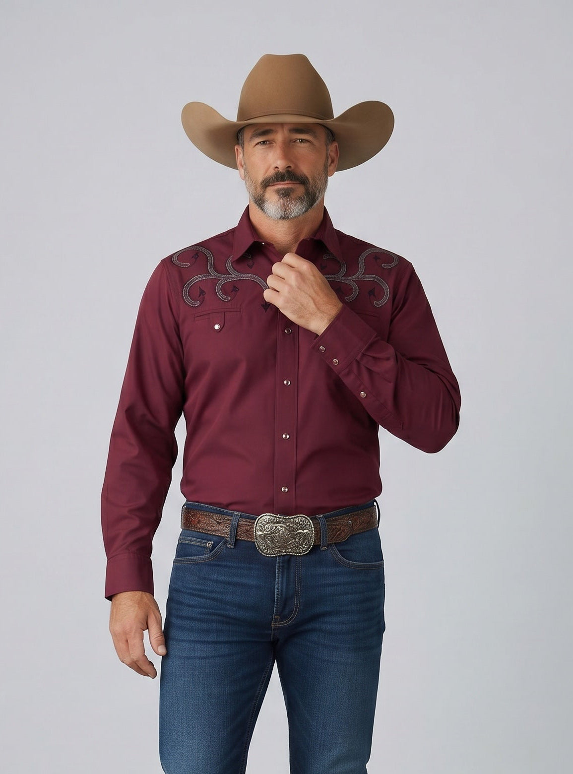 Camisa Hiedra Vino