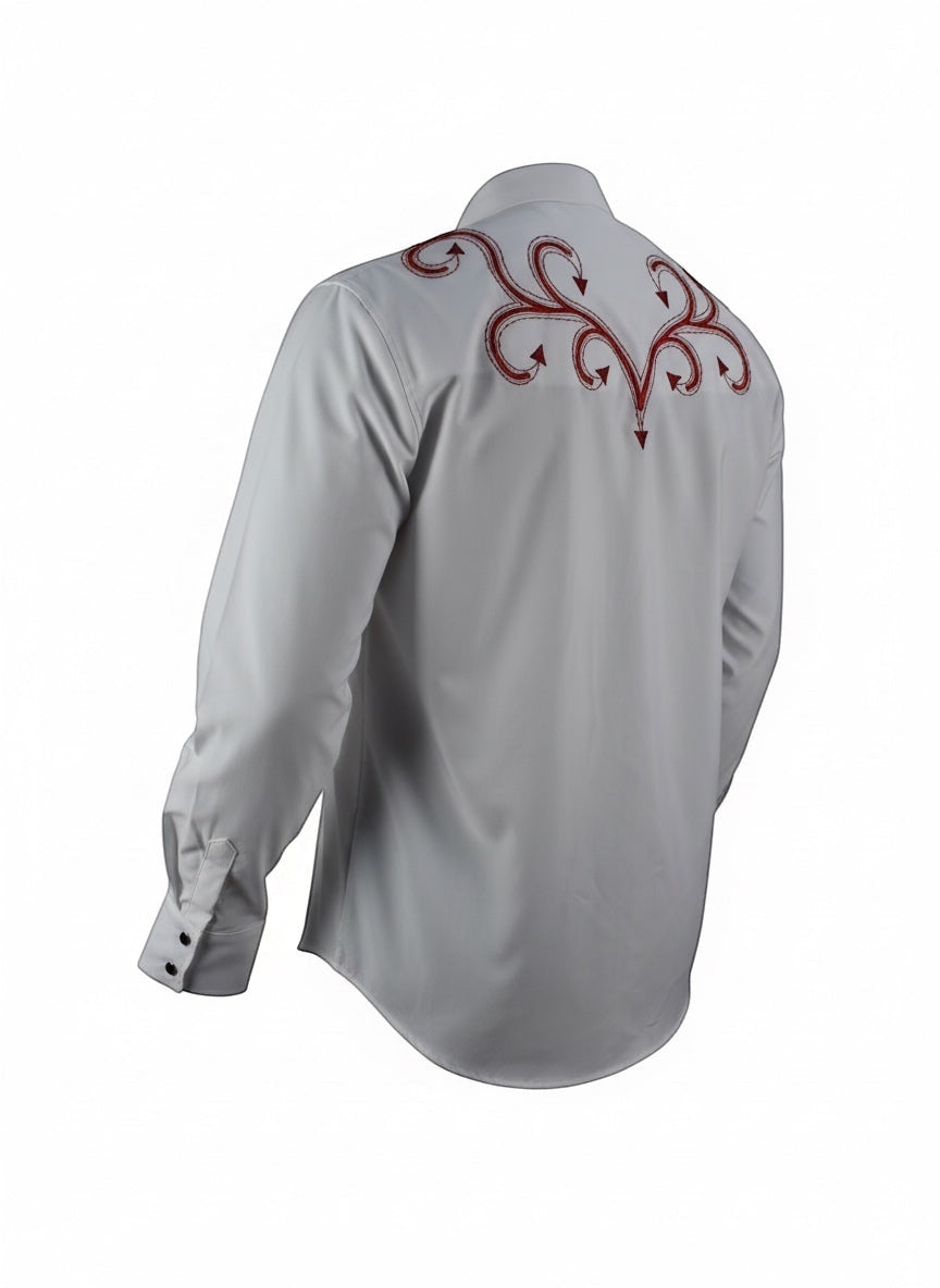 Camisa Hiedra Blanco Rojo