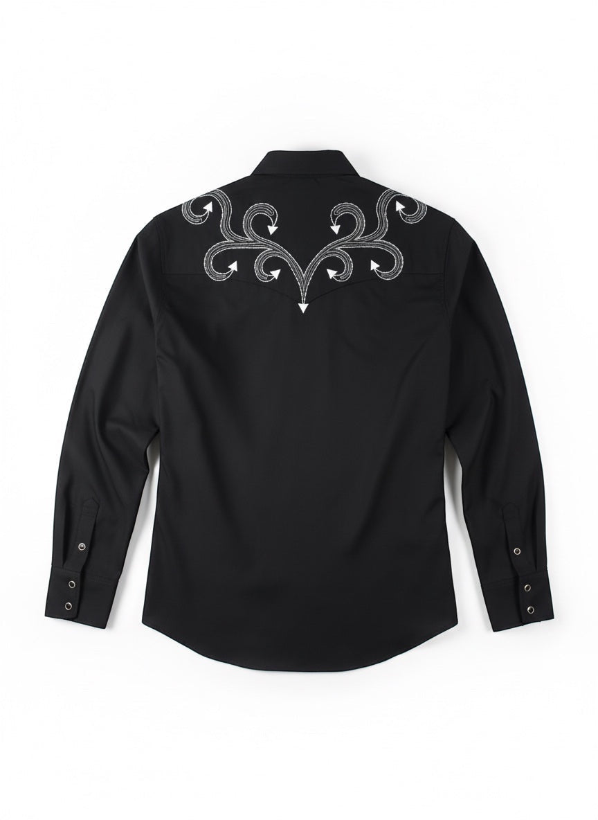Camisa Hiedra Negro Oxford