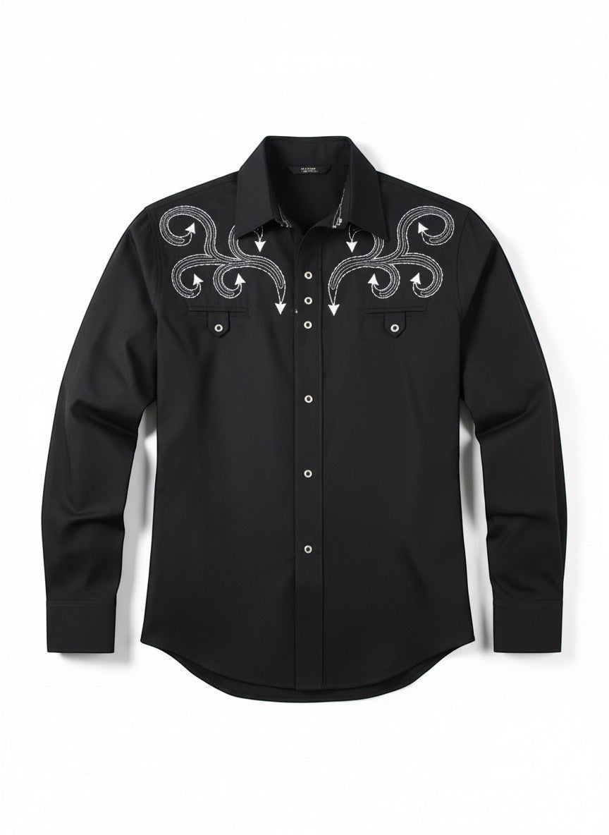 Camisa Hiedra Negro Oxford