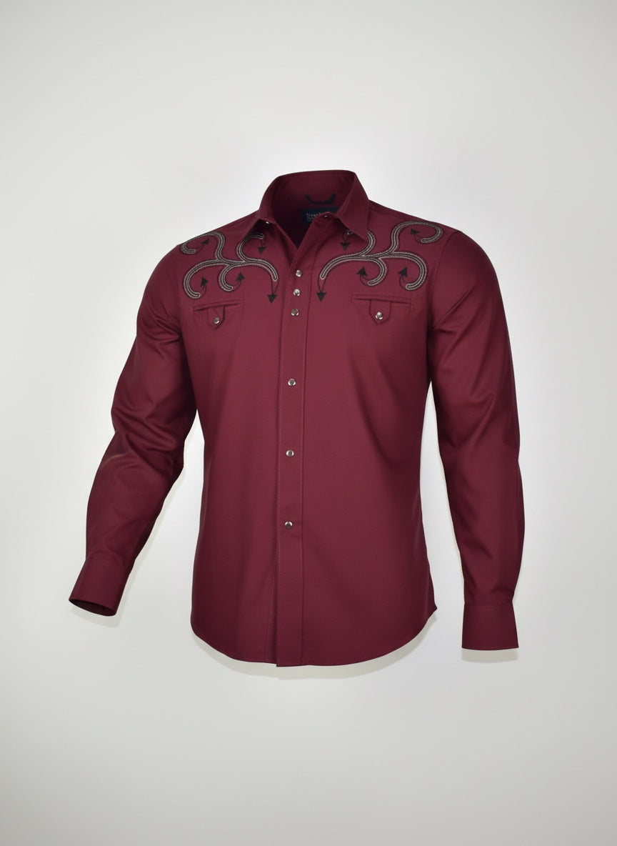 Camisa Hiedra Vino