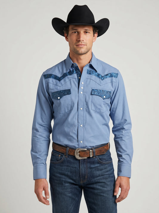 Camisa Rodeo Azul Celeste