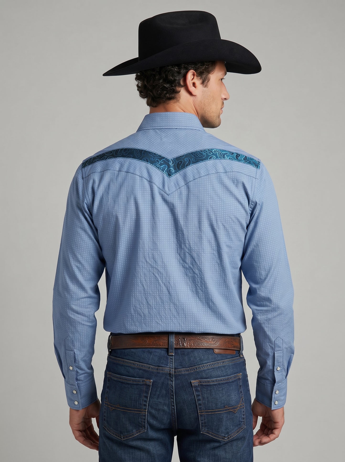 Camisa Rodeo Azul Celeste
