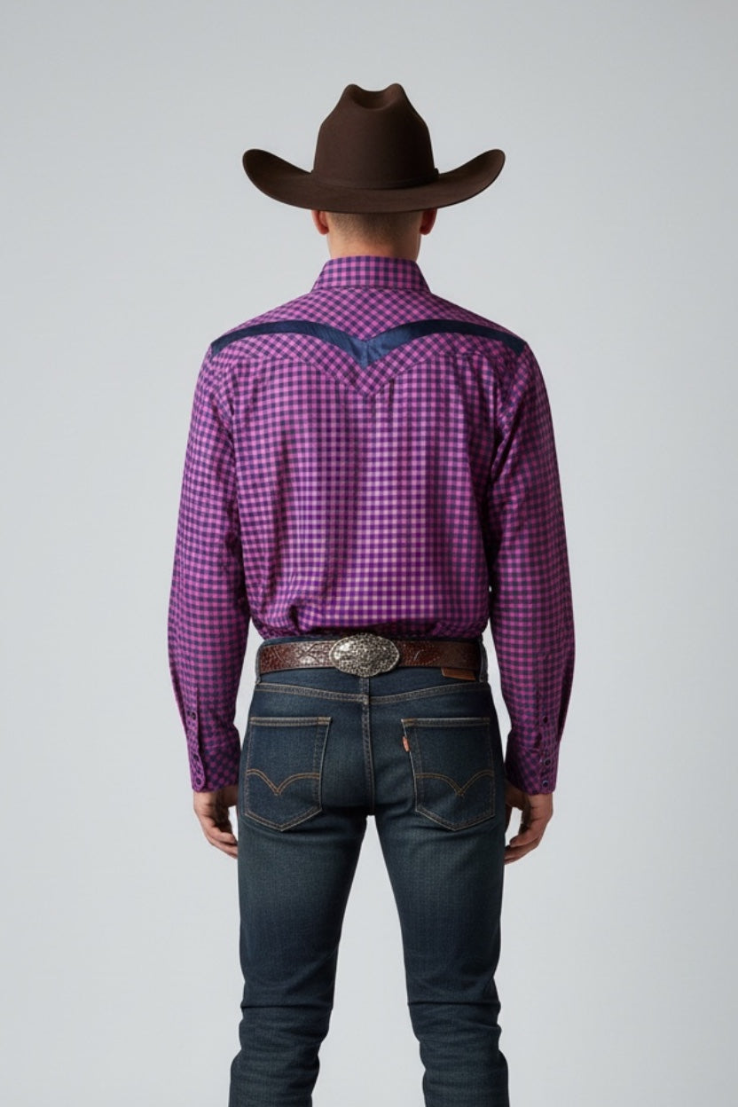 Camisa Rodeo Azul Vino