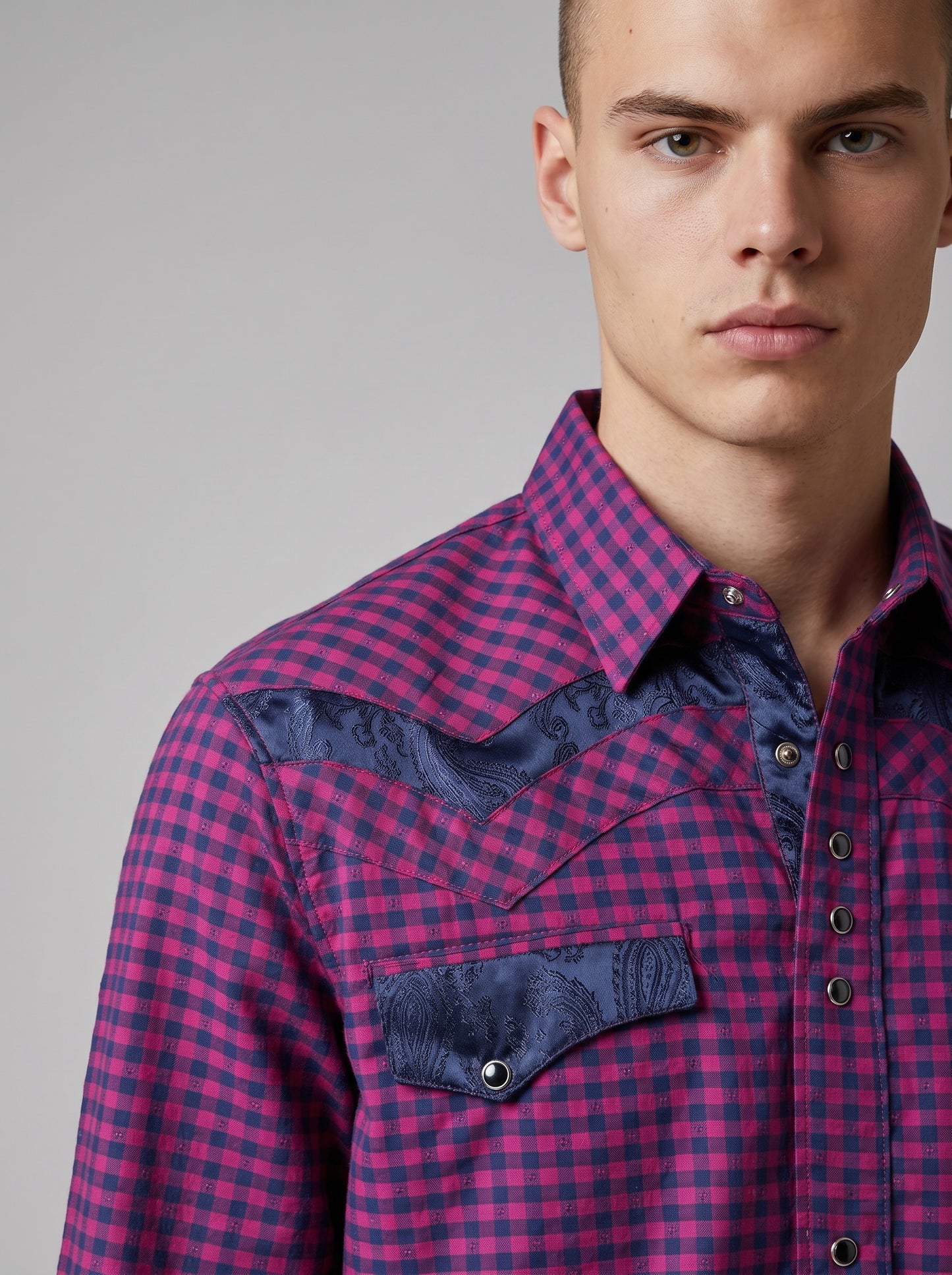 Camisa Rodeo Azul Vino