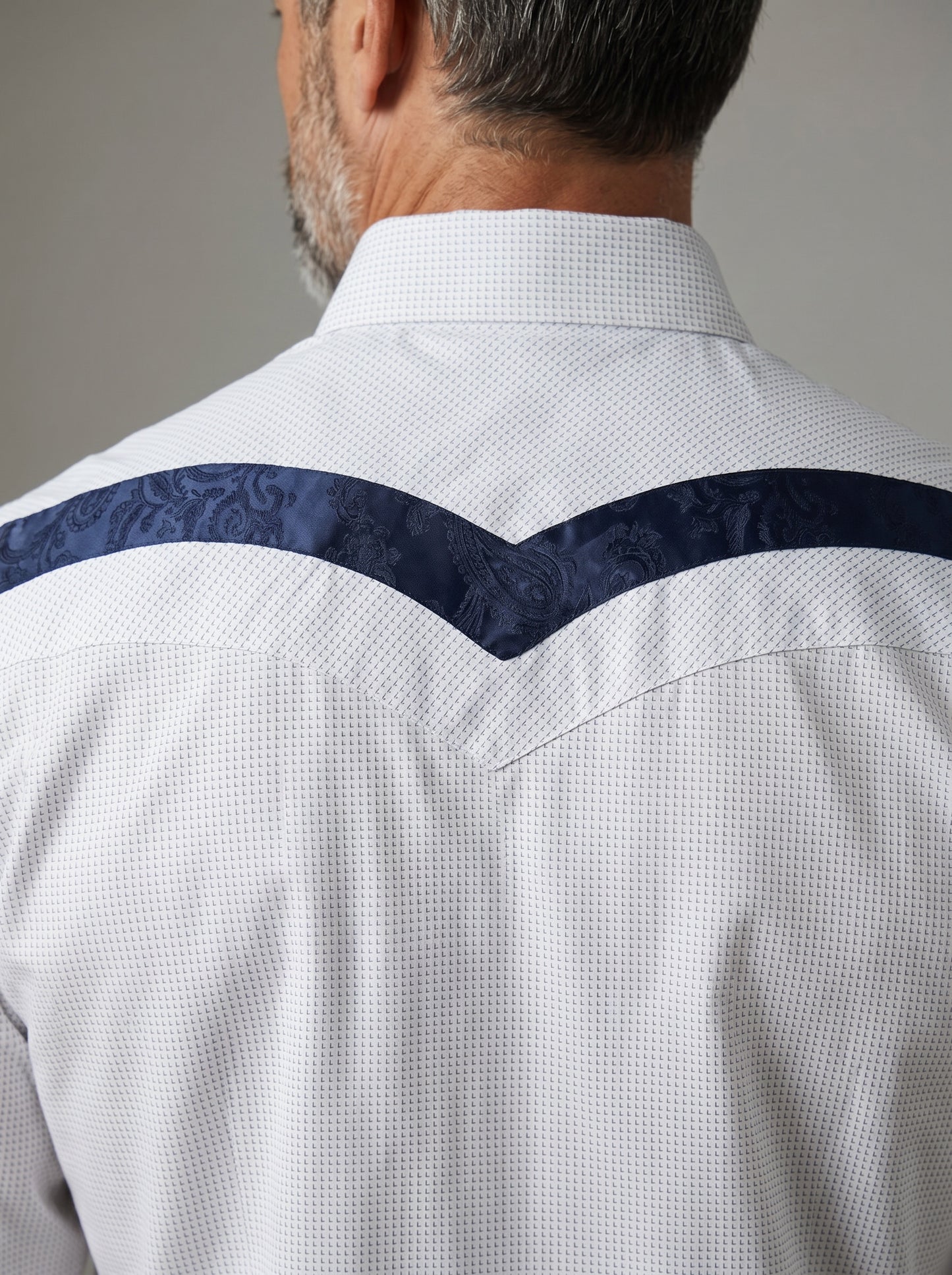 Camisa Rodeo Blanco Marino