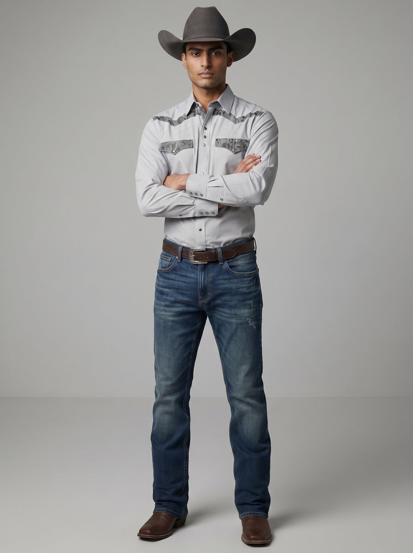 Camisa Rodeo Celeste Oxford