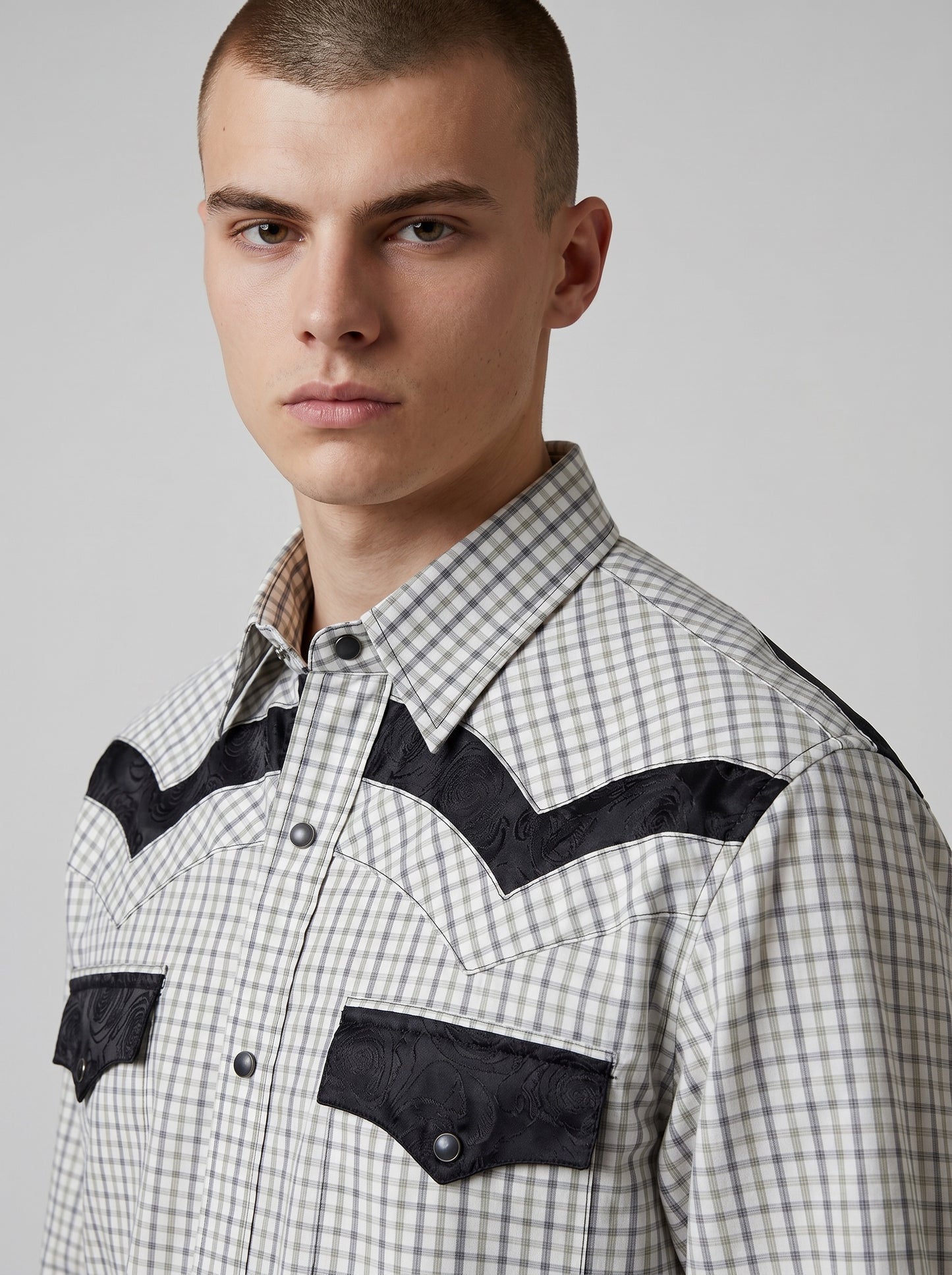 Camisa Rodeo Olivo Negro