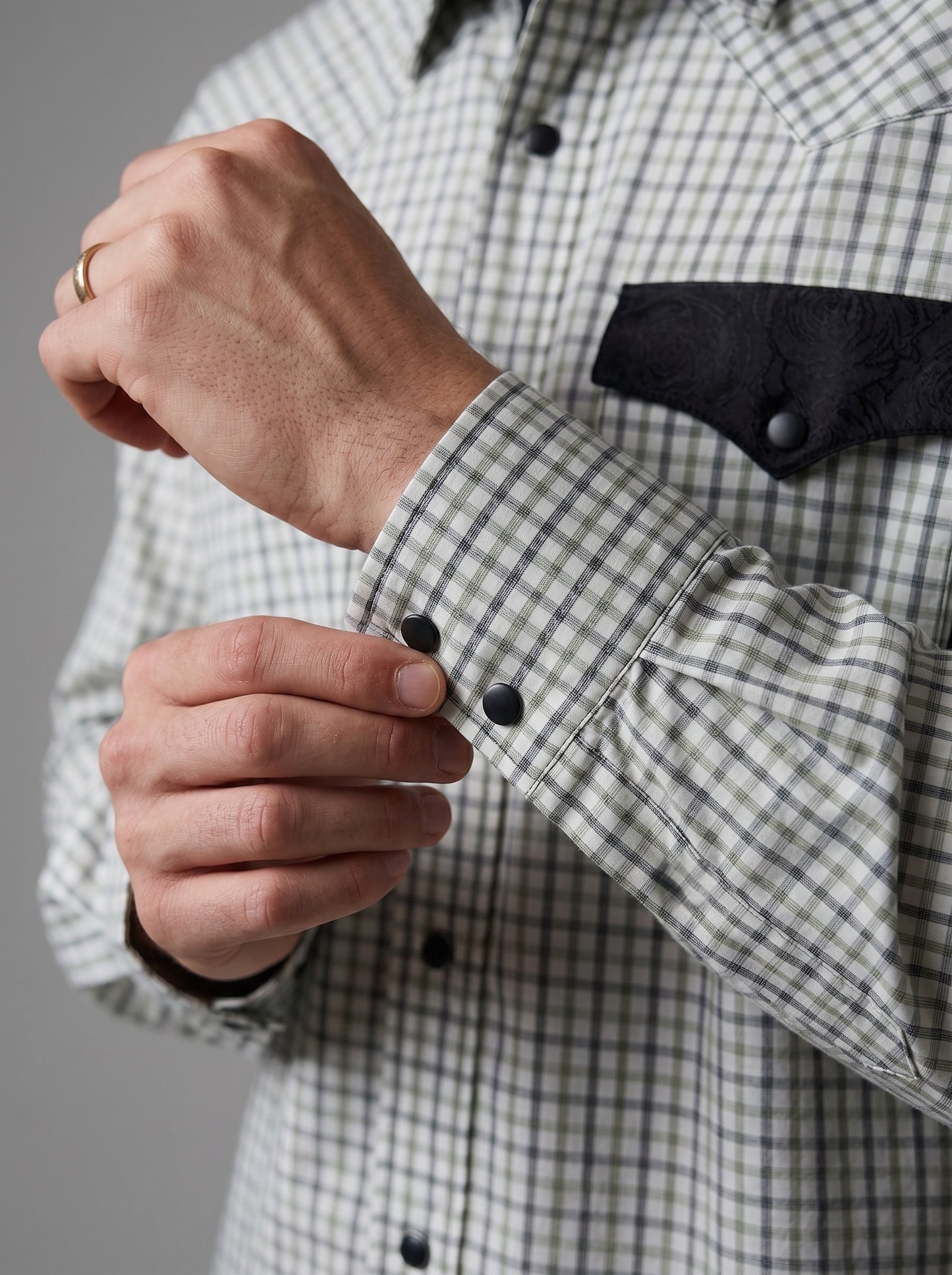 Camisa Rodeo Olivo Negro