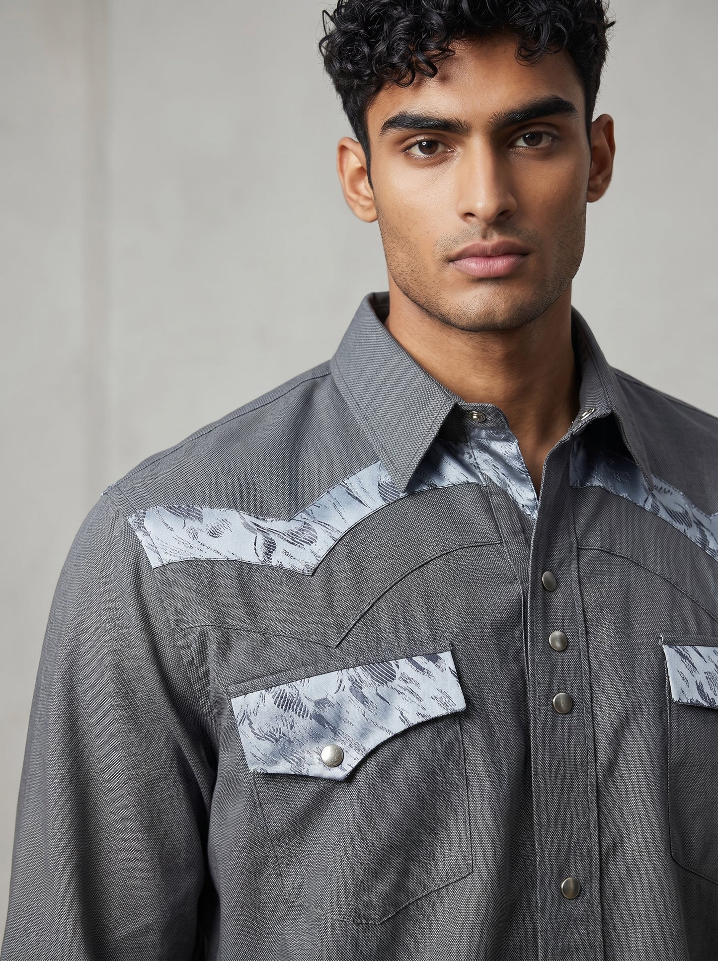 Camisa Rodeo Oxford Gris