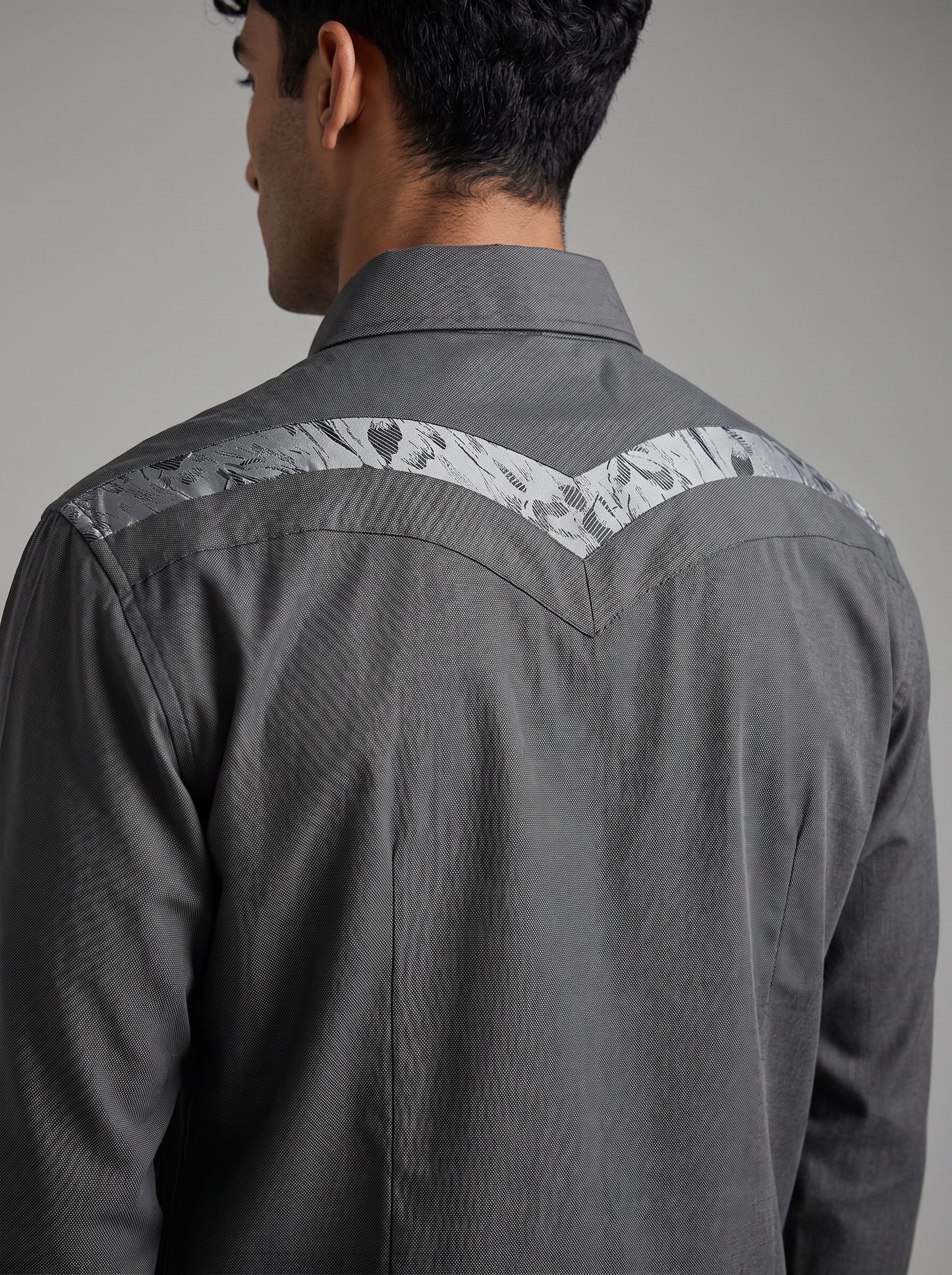 Camisa Rodeo Oxford Gris