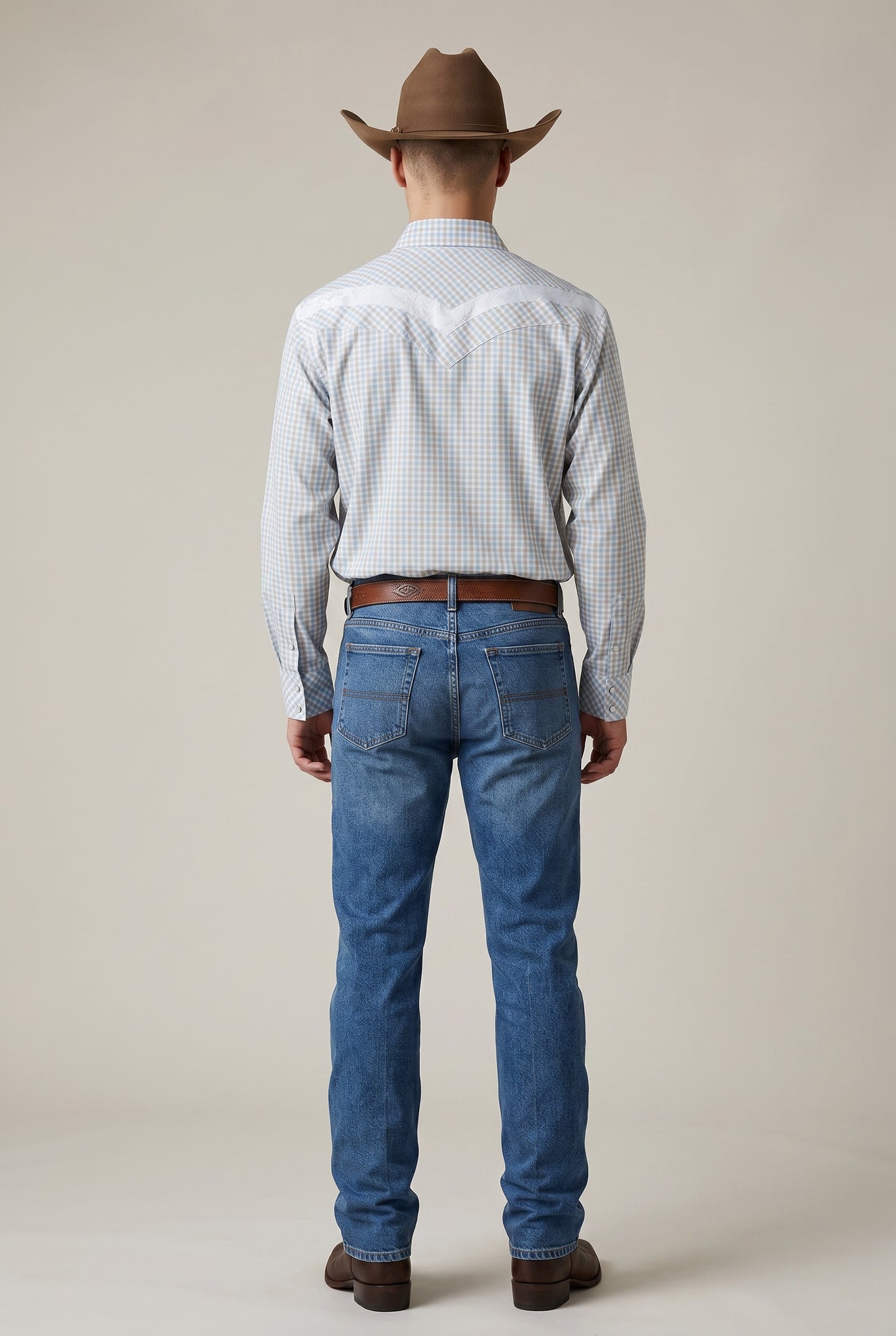 Camisa Rodeo Pastel Plata