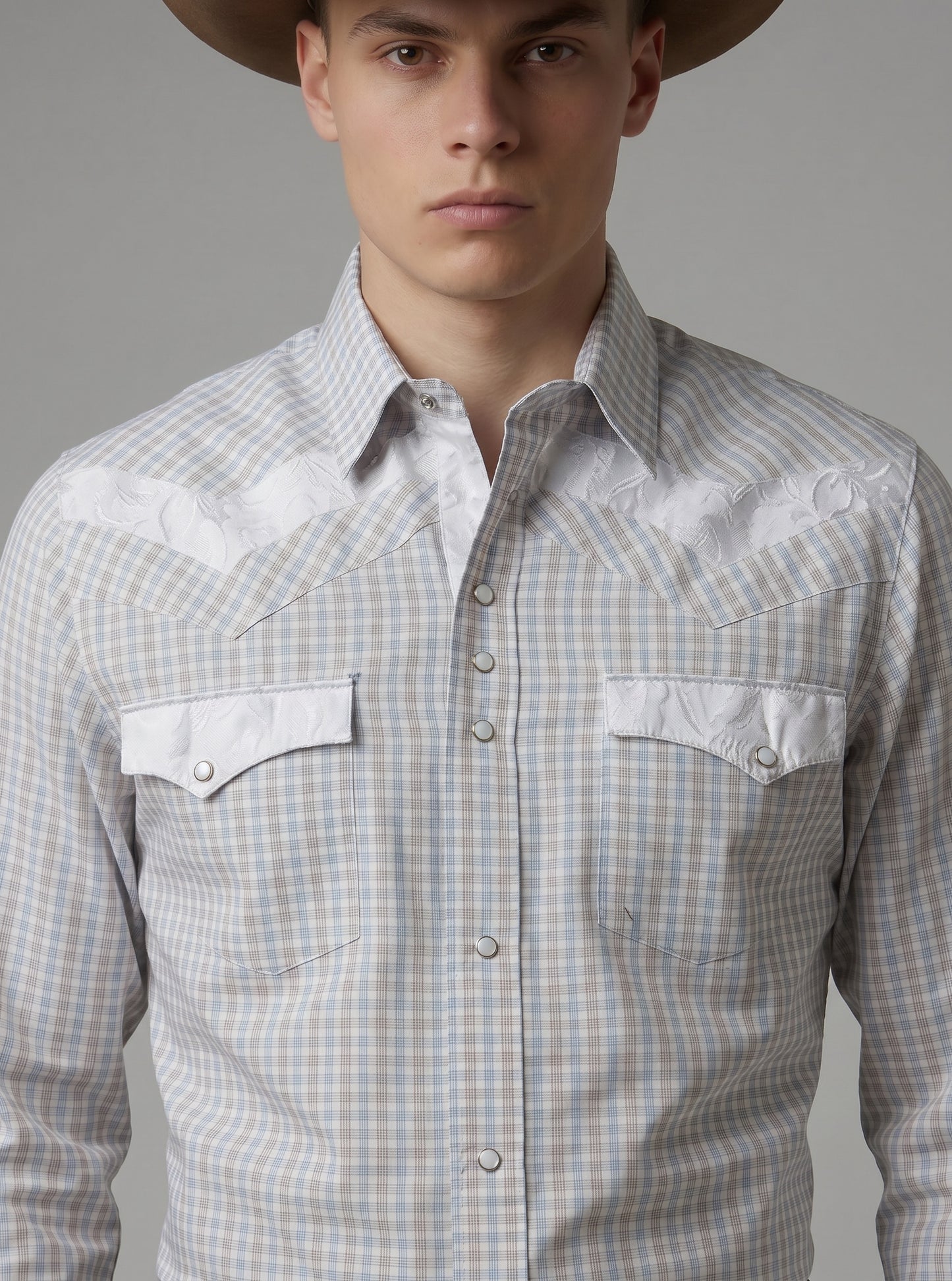 Camisa Rodeo Pastel Plata