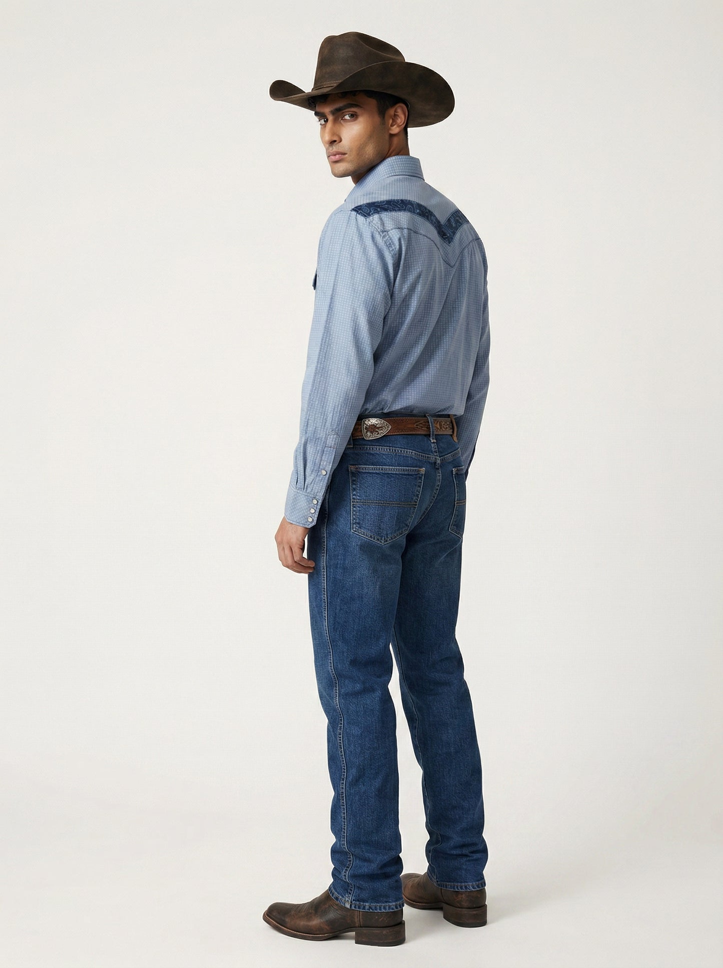 Camisa Rodeo Azul Celeste