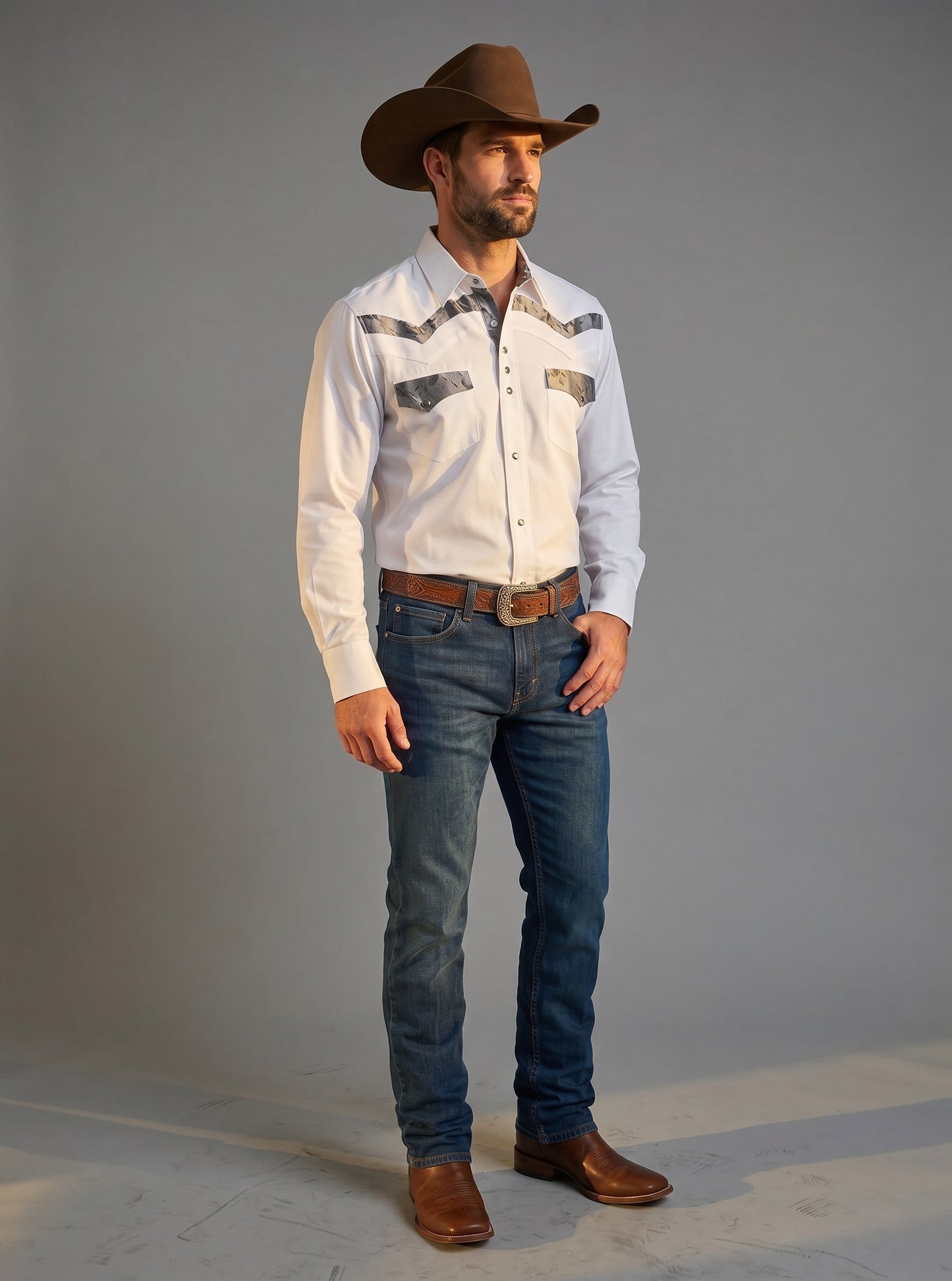 Camisa Rodeo Blanco Oxford