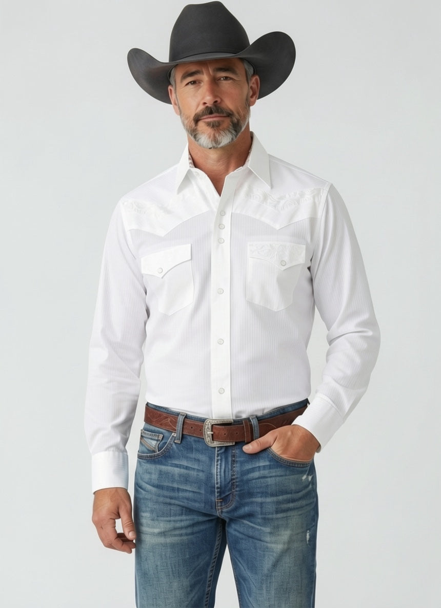 Camisa Rodeo Blanco Plata