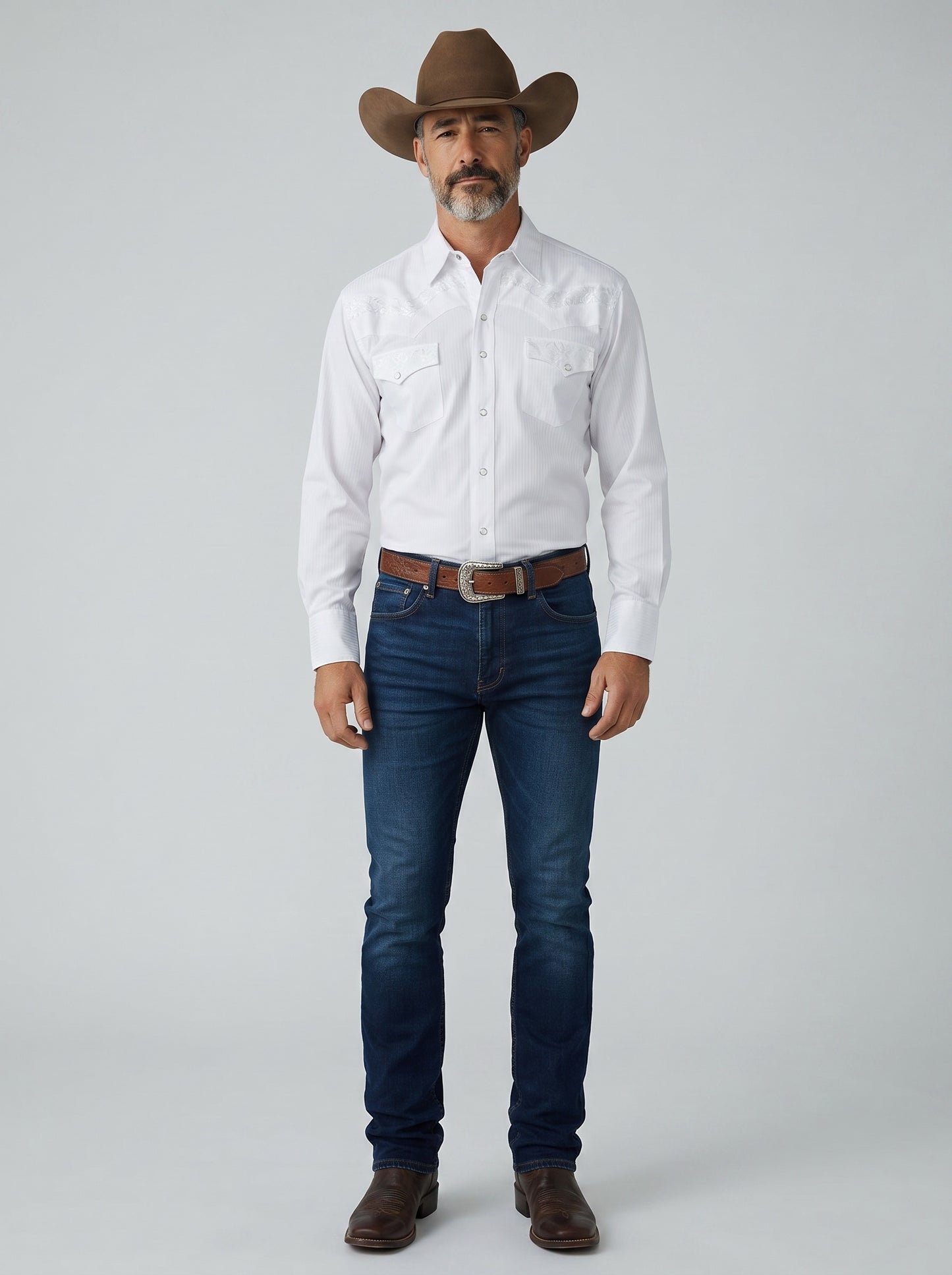 Camisa Rodeo Blanco Plata