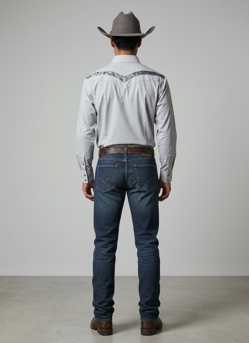 Camisa Rodeo Celeste Oxford