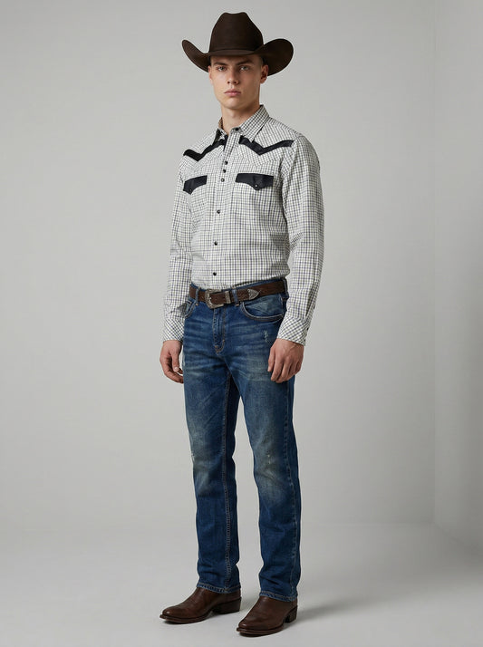 Camisa Rodeo Olivo Negro