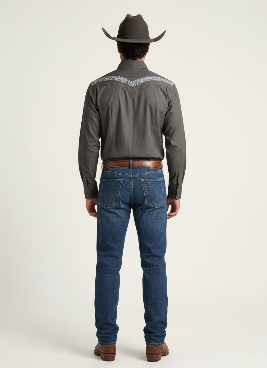 Camisa Rodeo Oxford Gris